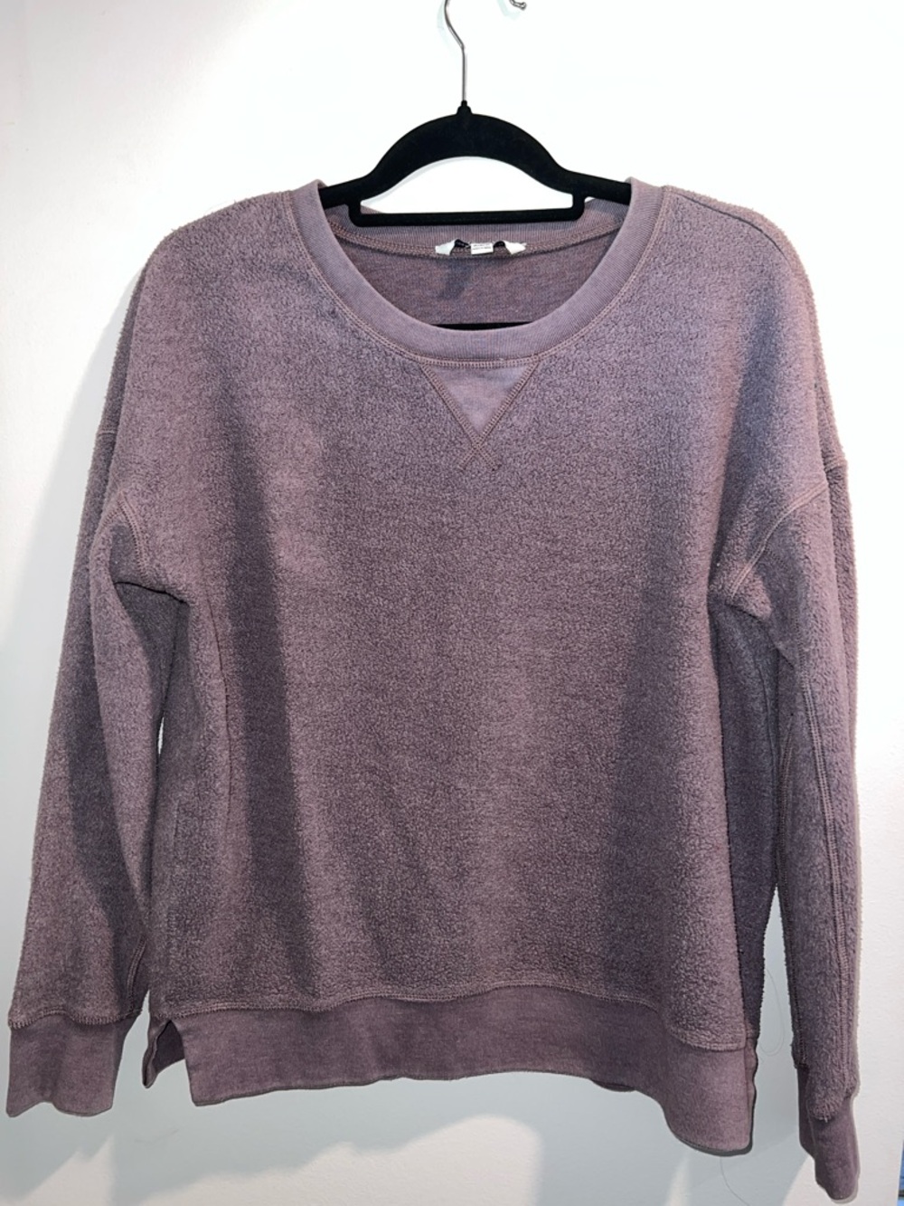 American Eagle Outfitters Lavender Terry Crewneck Sweatshirt